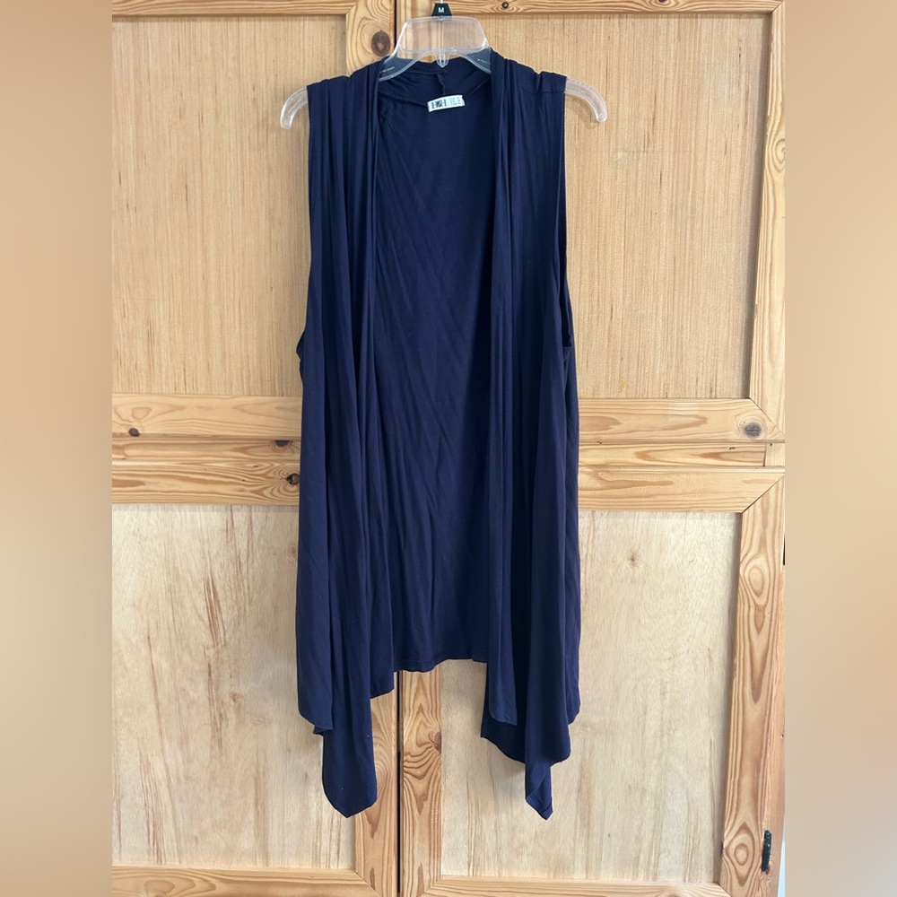 Women's H2H Navy Sleeveless Draped Vest/Shrug Sz 2XL